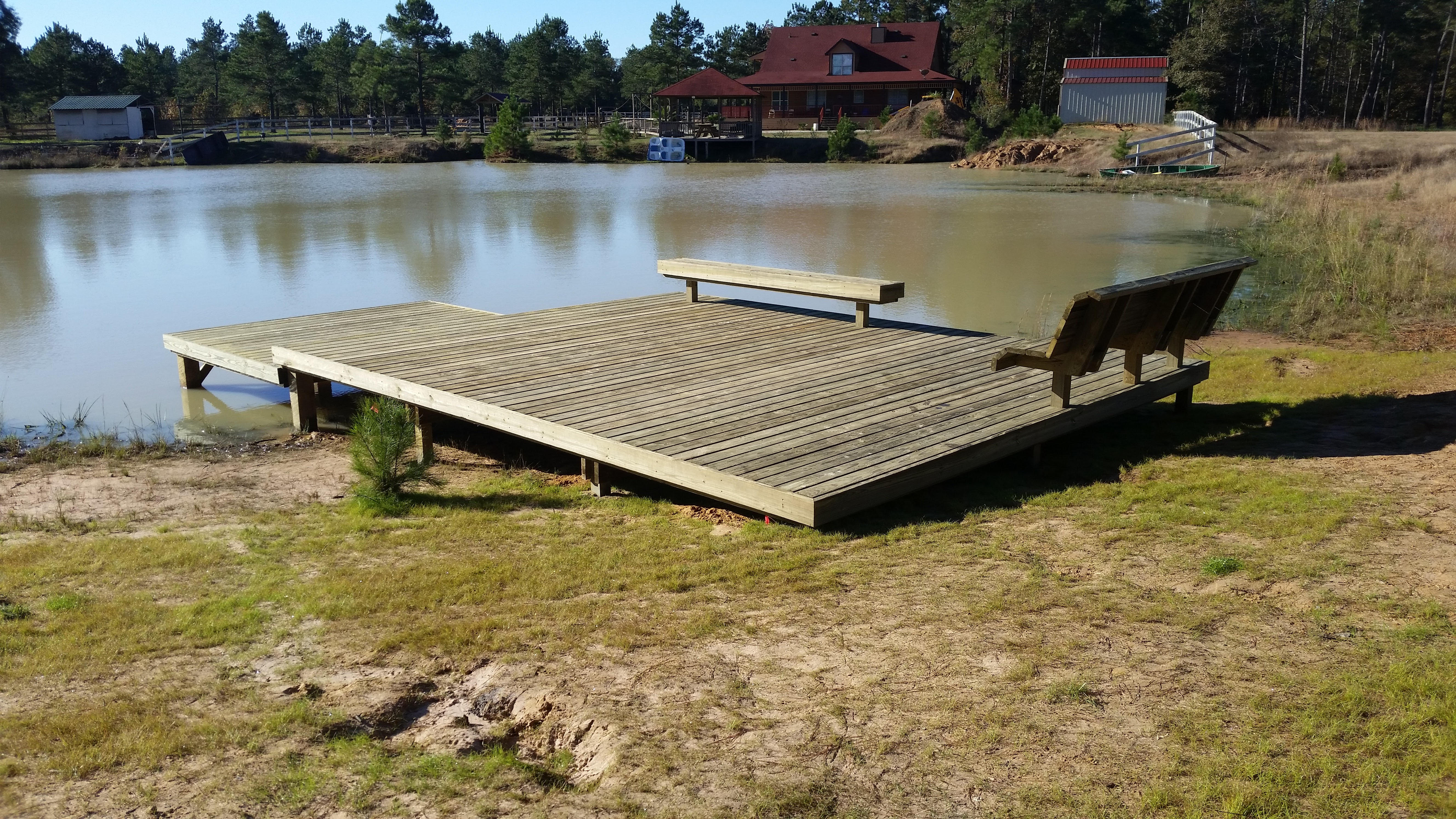 Custom outdoor wood deck built by Cavalier Custom Decks